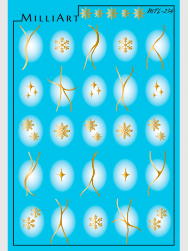 Слайдер-дизайн MilliArt Nails Металл MTL-234