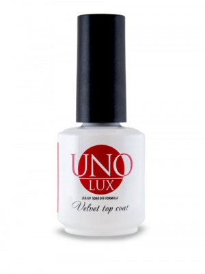 UNO Верхнее покрытие с бархатным эффектом Uno Lux Velvet Top Coat без липкого слоя 15 мл. ULVT UNO Верхнее покрытие с бархатным эффектом Uno Lux Velvet Top Coat без липкого слоя 15 мл. ULVT