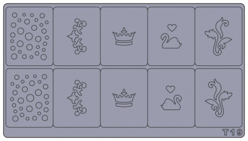 Трафареты для аэрографии на ногтях T19(A14)