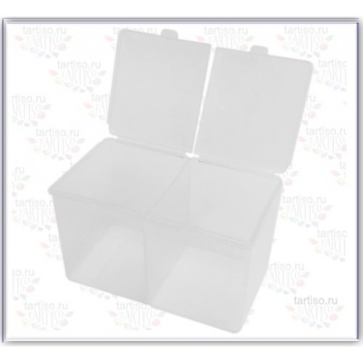 Контейнер для ватных дисков двойной TARTISO Clear G-42-CL