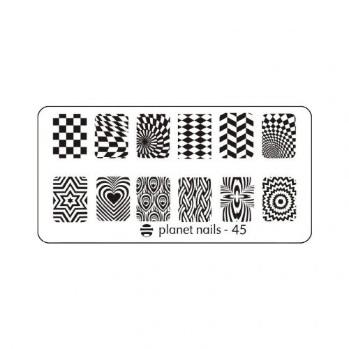 Planet Nails Пластина для Stamping Nail Art №45