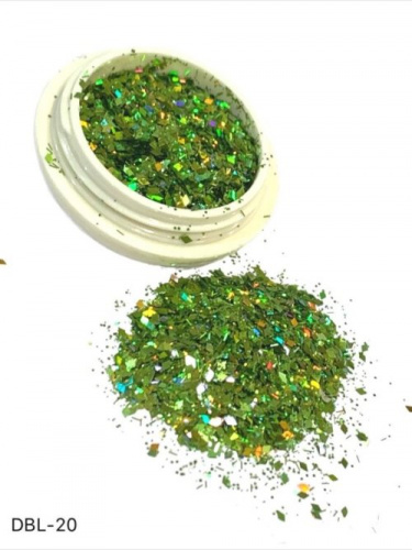 Дизайн Брокат L-20 ромбик оливковый DBL-20