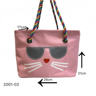 Сумка-переноска 02 розовая с котиком 2001-02 Сумка-переноска 02 розовая с котиком 2001-02