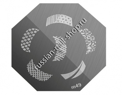 Трафарет с шаблонами для стемпинга (m49)