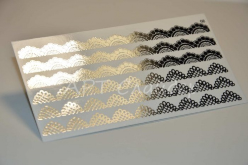 Слайдер дизайн фольгированный 66 серебро