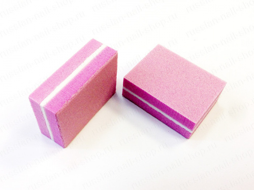 Баф мини-шлифовка для ногтей розовая BAFL-60P