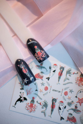 MALGRAT Nails 3D Слайдер-дизайн ОБЪЕМНЫЕ 3D СЛАЙДЕРЫ 3D Новый год 3DNY124