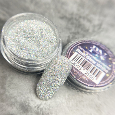 Patrisa Nail светоотражающий глиттер Flash Glow White 2 гр. NK34