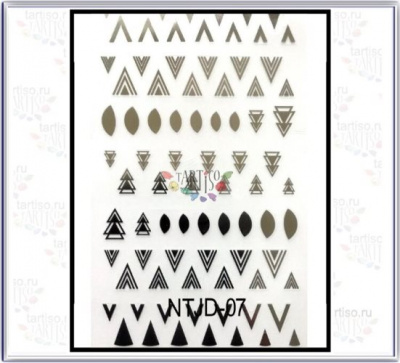 Наклейки Tartiso Japanese Desing 07 графика серебряная NTJD-07 Наклейки Tartiso Japanese Desing 07 графика серебряная NTJD-07