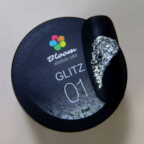 Bloom Гель GLITZ №01 (серебро) 5 мл.