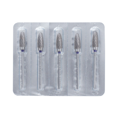 KristallNails, Твердосплавная фреза Кукуруза (Конус) Мелкая (Фиолетовая) 23236