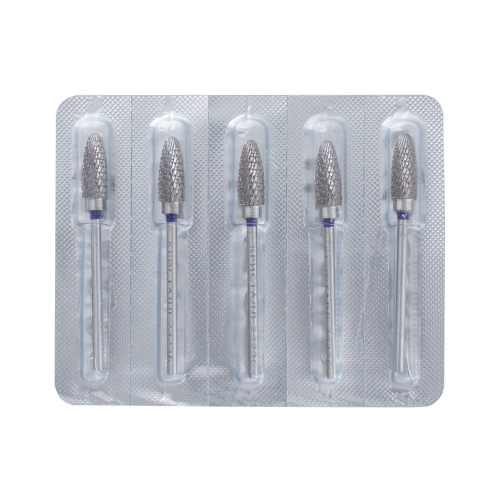 KristallNails, Твердосплавная фреза Кукуруза (Конус) Мелкая (Фиолетовая) 23236