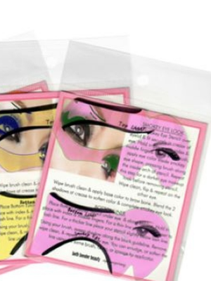 EVABOND Трафареты для макияжа глаз 2 шт. Розовые (03)