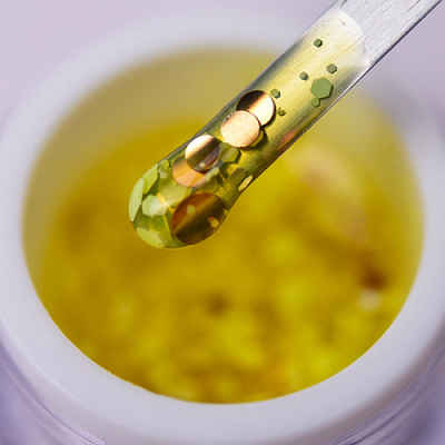 Patrisa Nail Гель для дизайна с крупным глиттером BUBBLE GEL Sunny 5 гр. BD152