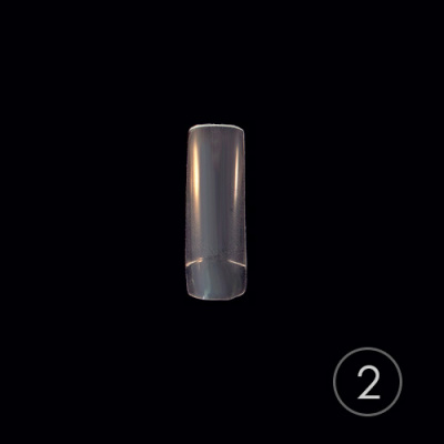 Типсы TNL классические прозрачные 2, узкая к/з, в пакете (50 шт.) 7-02-05