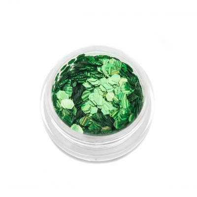 Шестигранники TNL Кошачий глаз 2 зеленые 10443