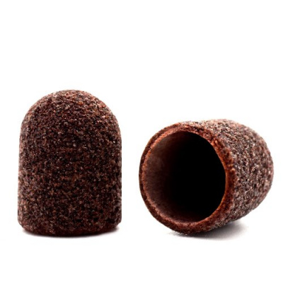 KristallNails, Колпачок абразивный на тканевой основе 10 мм. коричневый 150 грит