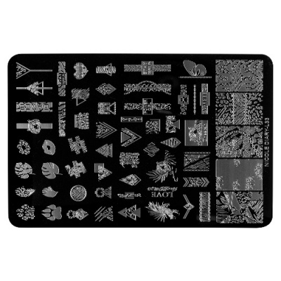 IRISK Трафарет для стемпинга металлический 9,5x14,5 см. П557-18 (015) NICOLE DIARY L-33