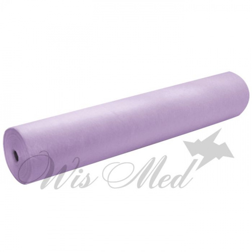 Простыня 70х200см., SMS, сиреневая, 100 шт. в рулоне