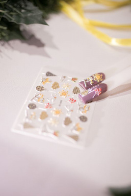 MALGRAT Nails 3D Слайдер-дизайн ОБЪЕМНЫЕ 3D СЛАЙДЕРЫ 3D Новый год 3DNY135