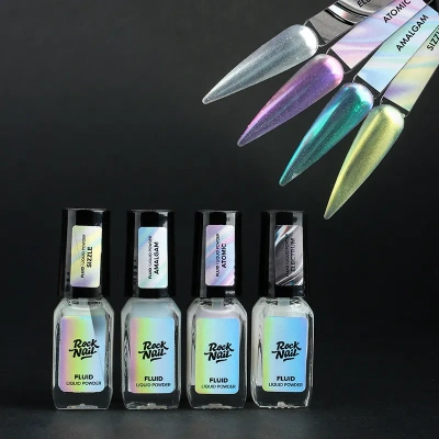 RockNail Жидкая втирка Зеркальный флюид для дизайна FLUID Electrum