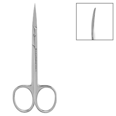 IRISK Ножницы для кутикулы глянцевые, длина 11 см. ручная заточка 01NK-11 Б732-01