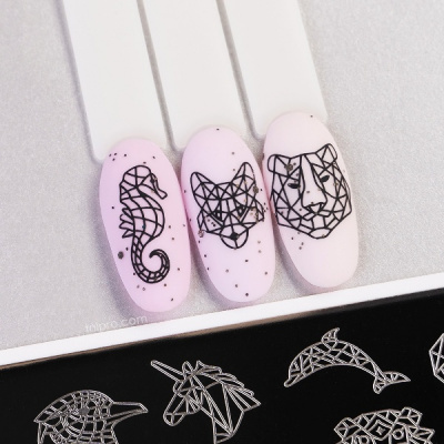 Пластина для стемпинга TNL Premium - искусство оригами (48) 383055