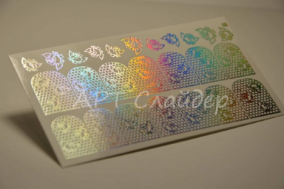 Слайдер дизайн фольгированный 89 серебро спектр