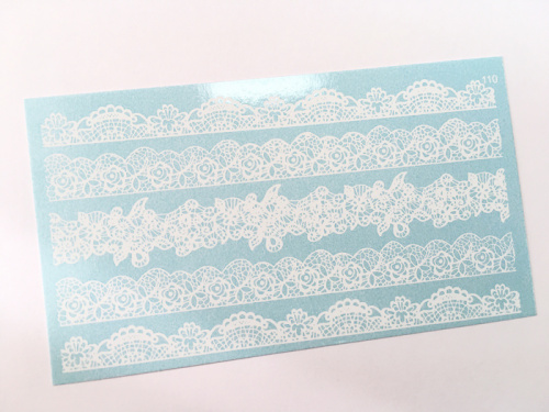 Слайдер дизайн фольгированный 110 белый