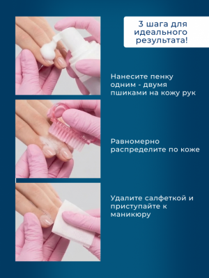 MANITA Professional Пена Очищающая для маникюра и педикюра 4 в 1 PURE & CLEAR 200 мл.