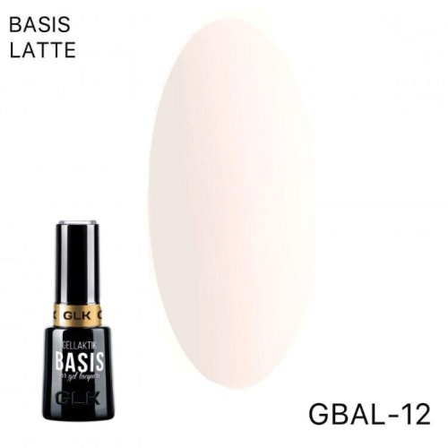 GELLAKTIK BASIS LATTE молочно-розовое базовое покрытие для гель-лака GBAL-12 12 мл.