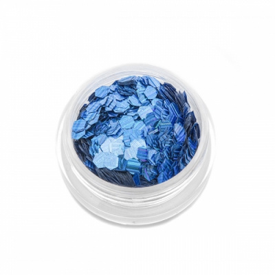 Шестигранники TNL Кошачий глаз 1 синие 10434