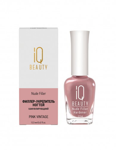 IQ Beauty Филлер-укрепитель Nude Filler с камуфлирующим эффектом глянцевый 01 Pink Vintage 12,5 мл.