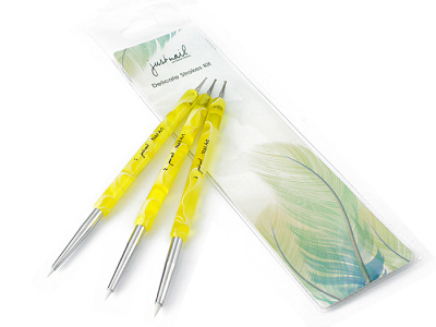 Кисти для дизайна Justnail Delicate Strokes (Y1AA25) 3 шт./набор Кисти для дизайна Justnail Delicate Strokes (Y1AA25) 3 шт./набор