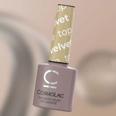 CosmoLac Топ матовый Вельвет без липкого слоя Top Matte Velvet no cleance 7,5 мл. CosmoLac Топ матовый Вельвет без липкого слоя Top Matte Velvet no cleance 7,5 мл.