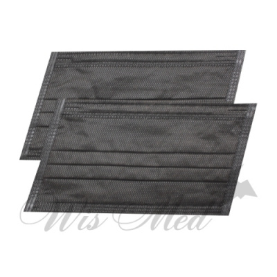 Маска 3-х слойная с фильтром мелтблаун SAFETY черная 50 шт./уп.