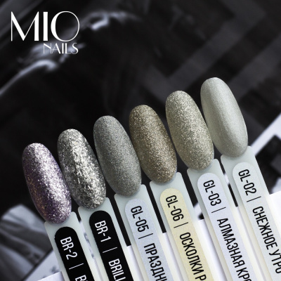 MIO Nails Гель-лак Основная палитра GL-03 Алмазная крошка 8 мл.