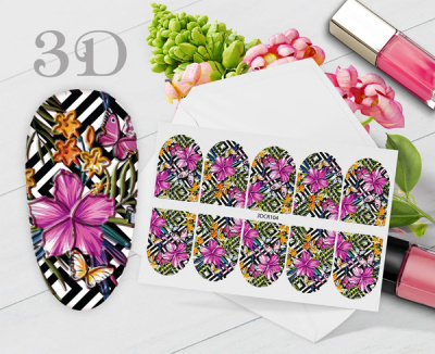 MALGRAT Nails 3D Слайдер-дизайн ОБЪЕМНЫЕ 3D СЛАЙДЕРЫ 3D+Цвет 3DCR104