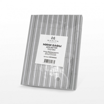 MANITA Professional Бафик МИНИ-БАФ СЕРЫЙ 100/180 грит, 50 шт/уп.