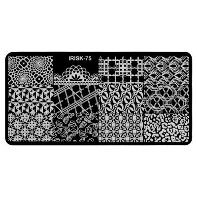 IRISK Трафарет для стемпинга металлический 6x12 см. П557-11 (075)