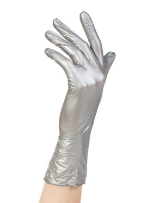 Adele Перчатки Нитриловые Серебряные S 100 шт./уп. Adele Перчатки Нитриловые Серебряные S 100 шт./уп.