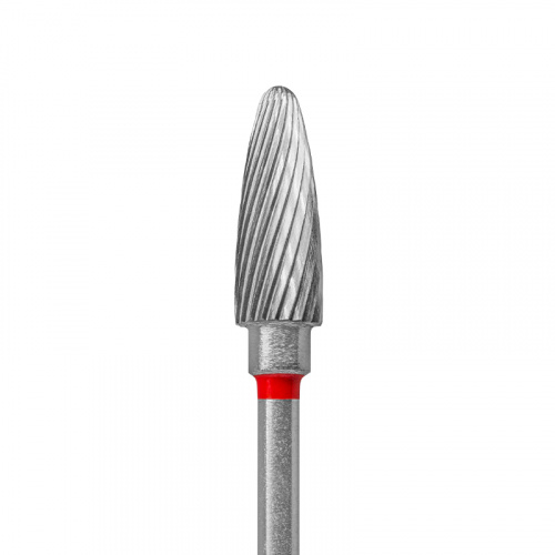 KristallNails, Твердосплавная фреза Конус Мелкая (Красная) 60235