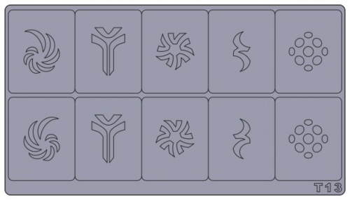 Трафареты для аэрографии на ногтях T13