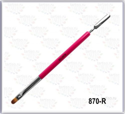 Кисть для геля с лопаточкой GELLAKTIK Красная 870-R Кисть для геля с лопаточкой GELLAKTIK Красная 870-R