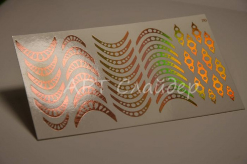 Слайдер дизайн фольгированный 70 золото спектр