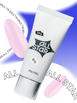 ALL STAR Полигель Bubble Gum молочно-розовый 810 30 г. ALL STAR Полигель Bubble Gum молочно-розовый 810 30 г.