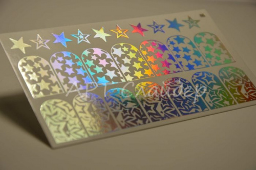 Слайдер дизайн фольгированный 80 серебро спектр