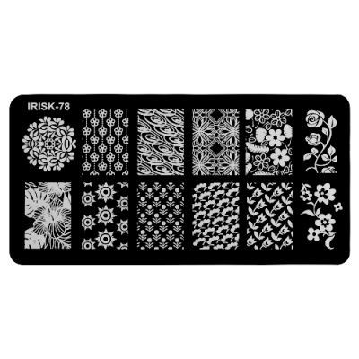 IRISK Трафарет для стемпинга металлический 6x12 см. П557-11 (078)