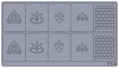Трафареты для аэрографии на ногтях T14(A9)