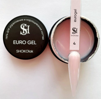 SHOKOlak Гель для укрепления и наращивания EURO GEL 4 15 мл. SHOKOlak Гель для укрепления и наращивания EURO GEL 4 15 мл.